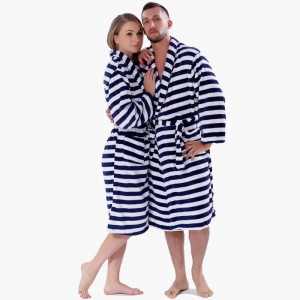 Voksen striped robes mænd kvinder pyjamas