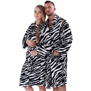 Voksen koral fleece kåber mænd kvinder badekåber par pyjamas